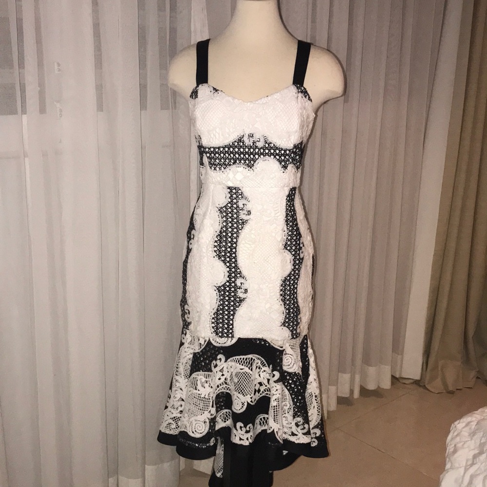 STUNNING! Do+Be Lace Crochet Hi-low Dress